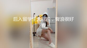 后入留学生大屁股，臀浪很好看