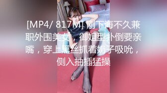 [MP4/ 817M] 刚下海不久兼职外围美女，御姐型扑倒要亲嘴，穿上黑丝抓着奶子吸吮，侧入抽插猛操